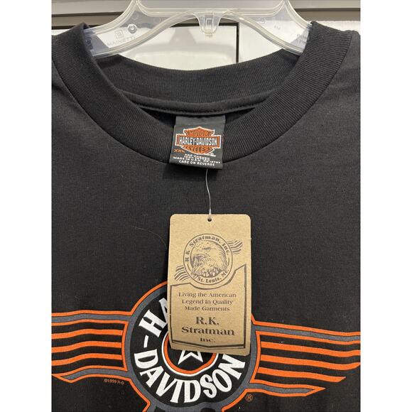 VTG Y2K Harley Davidson WARR’S London England T-Shirt Men's XXL Made in USA, NEW - Picture 5 of 8